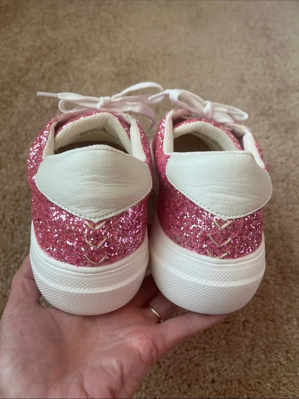 Hey Girl by Corkys Glaring Pink Glitter Sneakers - Picture 5 of 9